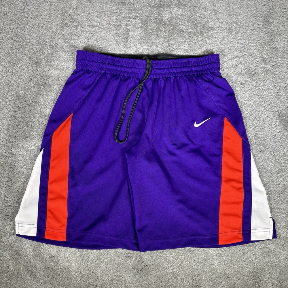 Nike Clemson Tigers Shorts Mens M Purple Orange Logo Athletic Gym Running
